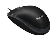 Logitech B100 Full Size Corded USB Wired Mouse 800Dpi 3Y Warranty-Black(Open Box)