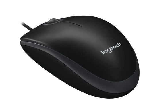 Logitech B100 Full Size Corded USB Wired Mouse 800Dpi 3Y Warranty-Black(Open Box)