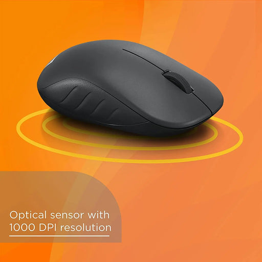 Lenovo 130 2.4GHz Wireless Compact Optical USB Mouse 1000Dpi 10M Of Battery Life 10m Range-Black(Open Box)