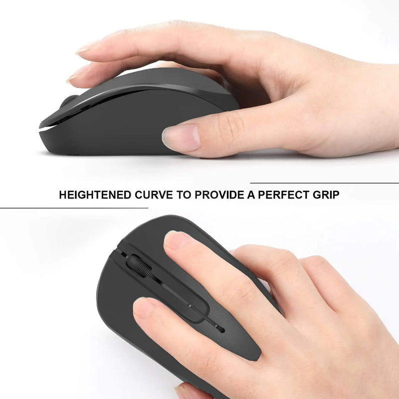 ZINQ Technologies 818W 2.4Ghz Wireless USB Mouse 1600DPI For Laptop & Desktop-Black(Open Box)