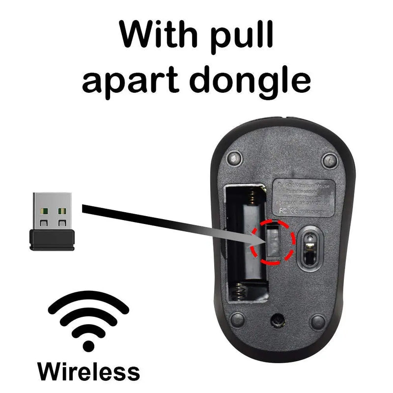 ZINQ Technologies 818W 2.4Ghz Wireless USB Mouse 1600DPI For Laptop & Desktop-Black(Open Box)