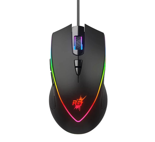 Redgear A-17 Gaming Wired Mouse With 6400 Dpi RGB Lighting & Braided Cable-Black(Open Box)