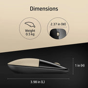 HP Z3700 2.4GHz Wireless USB Optical Mouse 1200DPI 16M Of Battery Life-Modern Gold(Open Box)