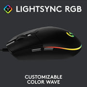 Logitech G102 USB Light Sync Gaming Mouse With RGB Lighting 6 Buttons 8K DPI 16.8mn Color-Black(Open Box)
