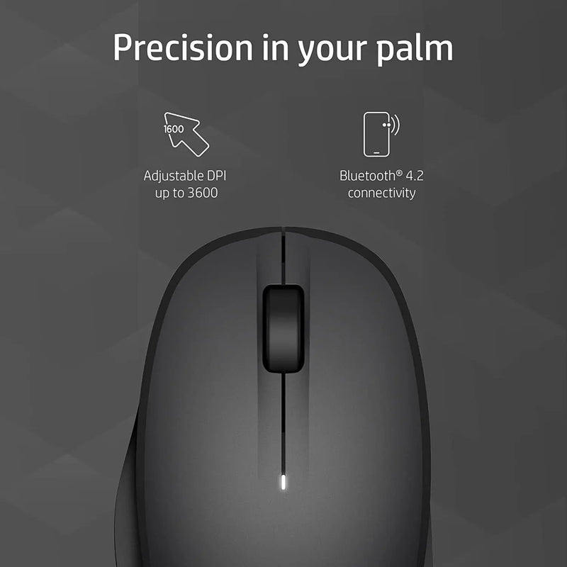 HP 250 Bluetooth 4.2 Mouse 3600DPI 15M Of Battery Life 3Y Warranty-Black(Open Box)