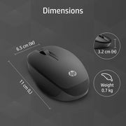 HP 250 Bluetooth 4.2 Mouse 3600DPI 15M Of Battery Life 3Y Warranty-Black(Open Box)