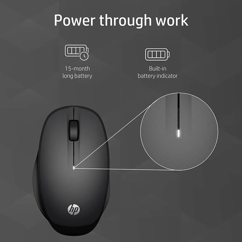 HP 250 Bluetooth 4.2 Mouse 3600DPI 15M Of Battery Life 3Y Warranty-Black(Open Box)