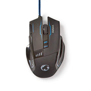 NEDIS GMWD300BK (Designed In Netherlands)Wired Gaming Mouse RGB Backlite 8 Buttons 4000Dpi-Black(Open Box)
