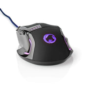 NEDIS GMWD300BK (Designed In Netherlands)Wired Gaming Mouse RGB Backlite 8 Buttons 4000Dpi-Black(Open Box)