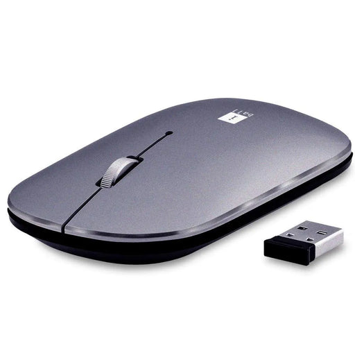 iBall G1000 Silent Button Metal Premium Wireless USB Mouse For PC/Mac/Laptop-Silver(Open Box)