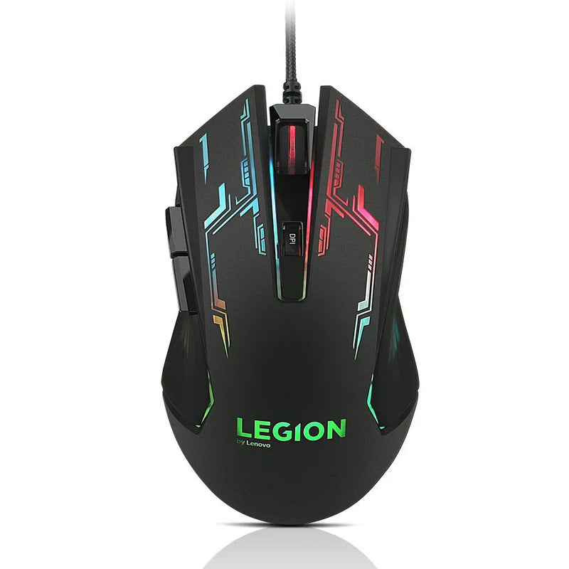 Lenovo Legion M200 RGB Gaming Wired USB Mouse 2400 DPI Backlight-Black(Open Box)
