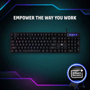 HP K300 Backlit Membrane Wired Gaming Keyboard 4 LED Indicators-Black(Open Box)