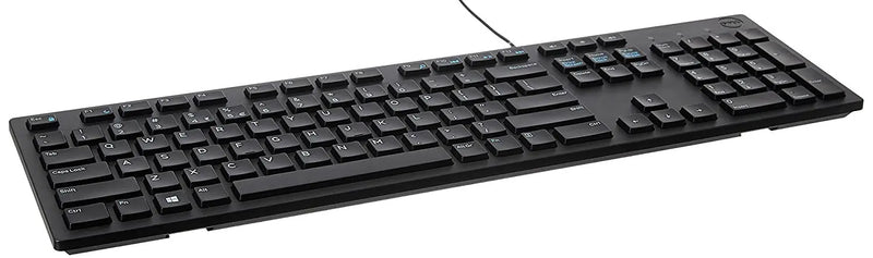 Dell Kb216 Wired Multimedia USB Keyboard With Super Quite Plunger Keys Spill-Resistant-Black(Open Box)