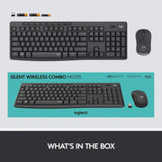 Logitech MK295 Silent Wireless Mouse & Keyboard Combo With SilentTouch Technology Numpad-Black(Open Box)