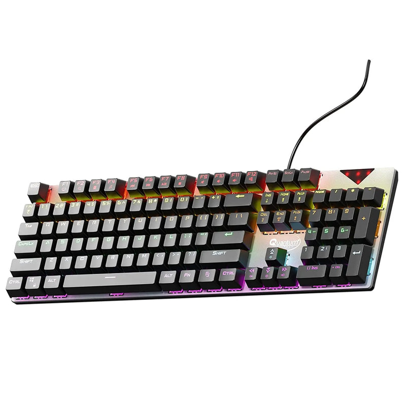 Quantum QHM9850 Rapid Strike Mechanical Wired Gaming Keyboard-Black(Open Box)