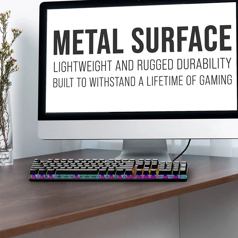 Quantum QHM9850 Rapid Strike Mechanical Wired Gaming Keyboard-Black(Open Box)