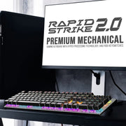 Quantum QHM9850 Rapid Strike Mechanical Wired Gaming Keyboard-Black(Open Box)