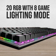 Quantum QHM9850 Rapid Strike Mechanical Wired Gaming Keyboard-Black(Open Box)