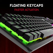 Redgear MT02 Gaming Wired Keyboard With LED Modes Windows Key Lock Injected Keycaps Control Knob (Open Box)