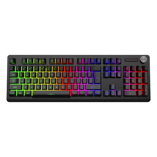 Redgear MT02 Gaming Wired Keyboard With LED Modes Windows Key Lock Injected Keycaps Control Knob (Open Box)