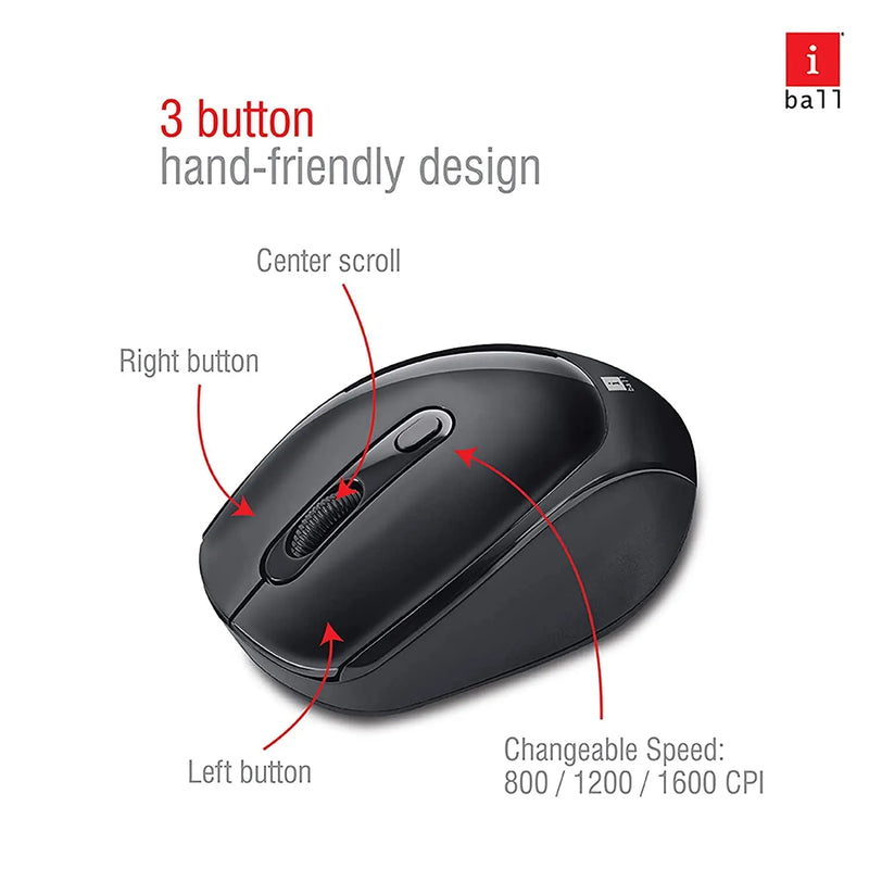 iBall Magical Duo 2 Wireless Deskset Keyboard & Mouse Combo-Black(Open Box)