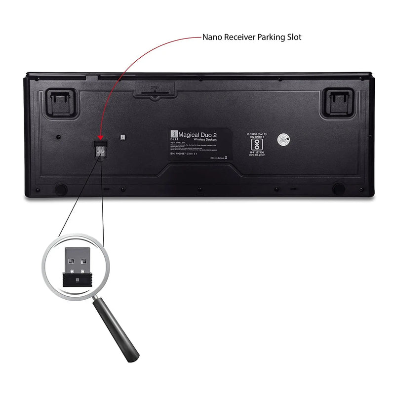 iBall Magical Duo 2 Wireless Deskset Keyboard & Mouse Combo-Black(Open Box)