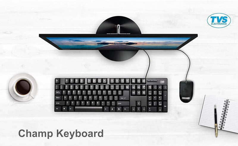 TVS Electronics Champ Wired Bilingual Keyboard-Black(Open Box)