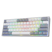 Redragon K617 Fizz 60% Wired RGB Gaming Keyboard-White & Grey Color Keycaps(Open Box)