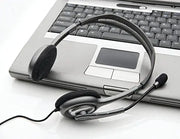 Logitech H111 Wired On Ear Stereo Headphones With Mic-Black(Open Box)