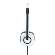 Logitech H150 Wired On Ear Headphones With Mic-White(Open Box)