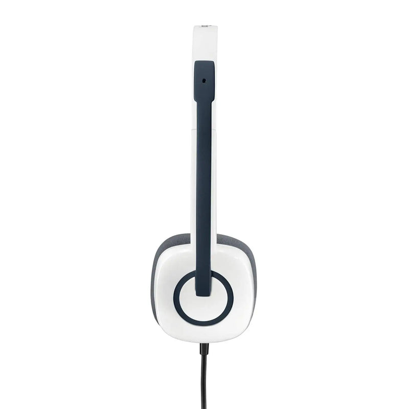 Logitech H150 Wired On Ear Headphones With Mic-White(Open Box)