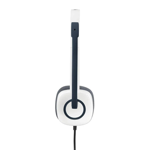 Logitech H150 Wired On Ear Headphones With Mic-White(Open Box)