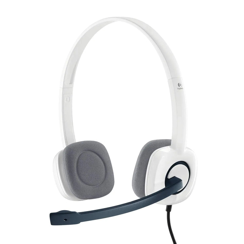 Logitech H150 Wired On Ear Headphones With Mic-White(Open Box)