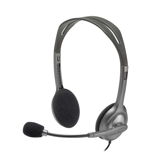 Logitech H110 Wired On Ear Headphones With Mic Stereo With Noise-Cancelling 3.5-Mm Dual Audio Jack(Open Box)