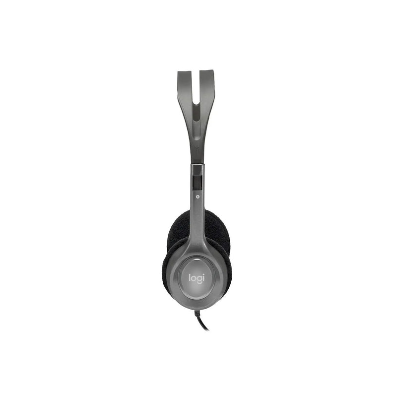 Logitech H110 Wired On Ear Headphones With Mic Stereo With Noise-Cancelling 3.5-Mm Dual Audio Jack(Open Box)