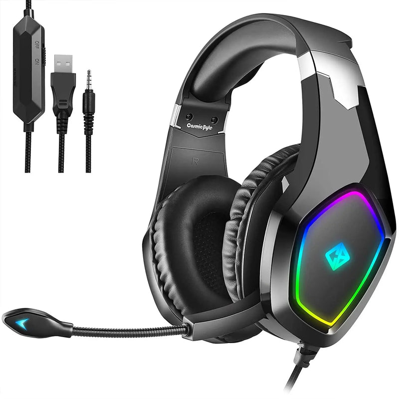 Cosmic Byte ERSA Gaming Headphone With RGB LED & Microphone-Interstellar Black(Open Box)