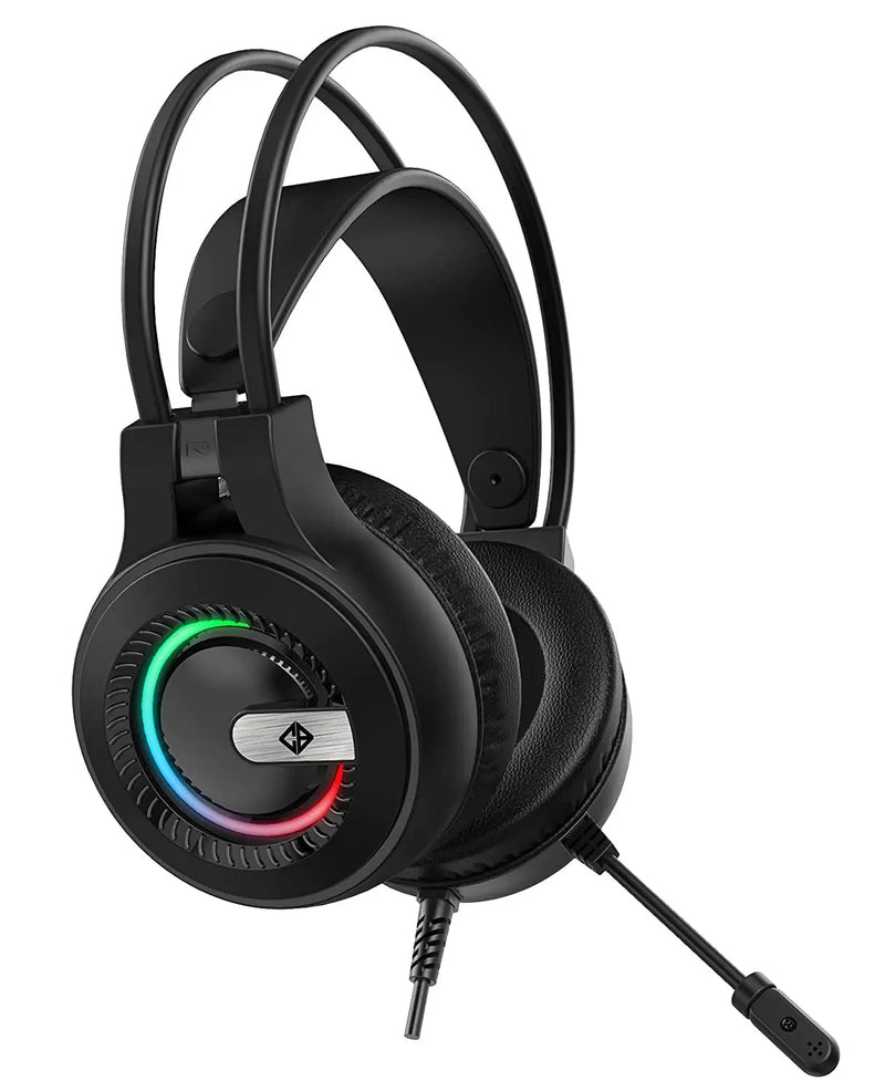 Cosmic Byte Titania RGB Gaming Wired On Ear Headphones With Mic-Black (Open Box)