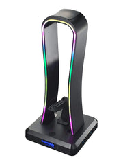 Cosmic Byte Vulcan RGB Headphone Stand With Mouse Bungee & 4 Port USB 2.0 HUB (Open Box)