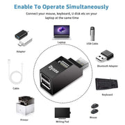Dyazo 3-Port USB Data Hub High Speed Splitter Plug / Box / Adapter (Open Box)