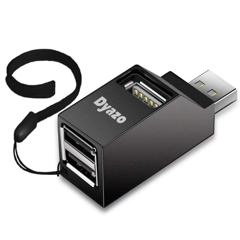 Dyazo 3-Port USB Data Hub High Speed Splitter Plug / Box / Adapter (Open Box)