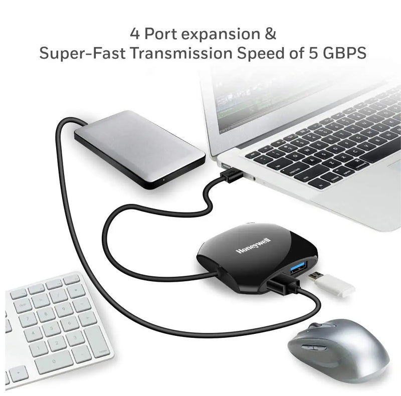 Honeywell HC000010 Momentum 4-1 USB 3.0 Hub 1.2M Cable 5GBPS (Open Box)