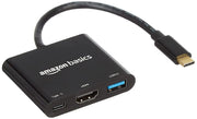 Amazon Basics 3-In-1 USB Type C Adapter With HDMI/USB 3.0 Port/Type-C Outputs (Open Box)