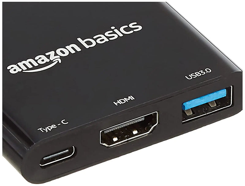 Amazon Basics 3-In-1 USB Type C Adapter With HDMI/USB 3.0 Port/Type-C Outputs (Open Box)