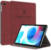Robustrion Deer Flip Case Cover For Realme Pad 10.4" Cover-Deer Wine Red(Open Box)