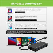 Dyazo 4-Port 2.0 & 3.0 USB Type C Data Hub/Type C to 4 USB-A Ports(Open Box)