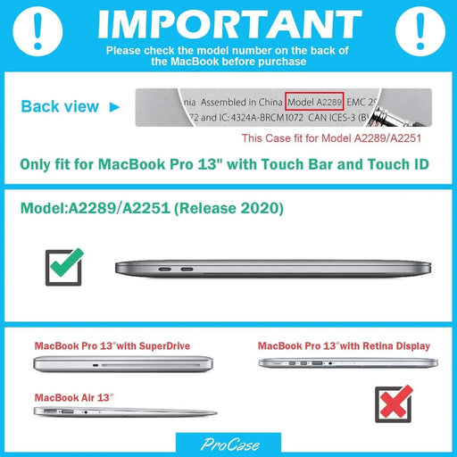 MOCA Hard Shell Case Cover For MacBook Pro 13 Inch- Clear(Open Box)