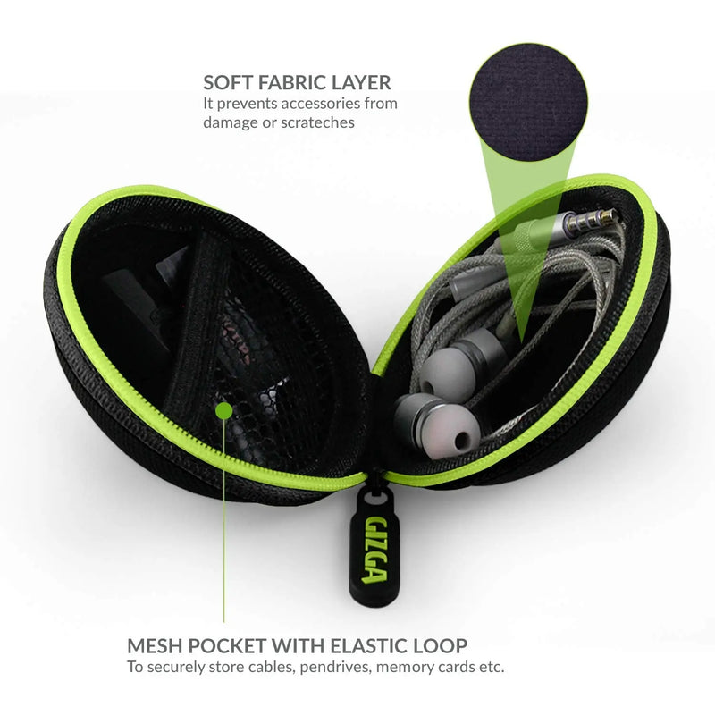 Gizga Essentials G11 Earphone Carrying Case-Green(Open Box)