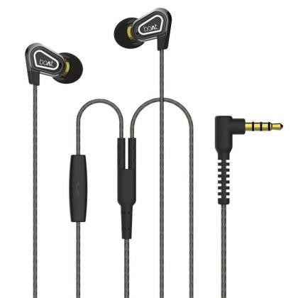BoAt Nirvanaa Duo Dual Drivers In-Ear Earphones With In-Line Microphone (Black)