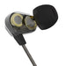 BoAt Nirvanaa Duo Dual Drivers In-Ear Earphones With In-Line Microphone (Black)