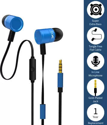 BoAt BassHeads 230 Wired In-Ear Headset  (Ocean Blue)